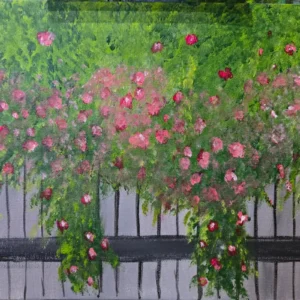 Flowers on a Fence
