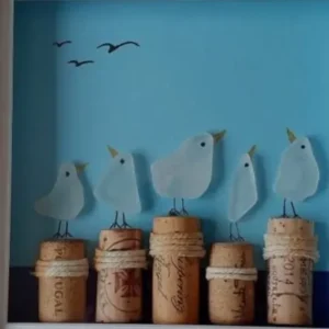 Sea glass birds
