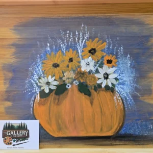 Pumpkin full of flowers